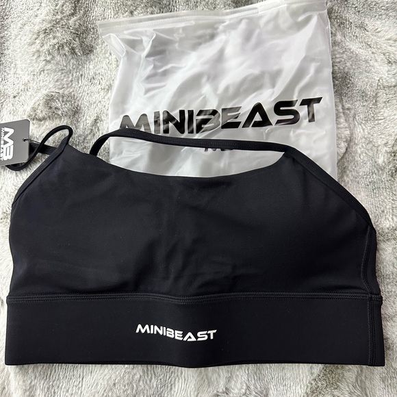 MiniBeast Women's Black Sports Bra - Picture 3 of 5
